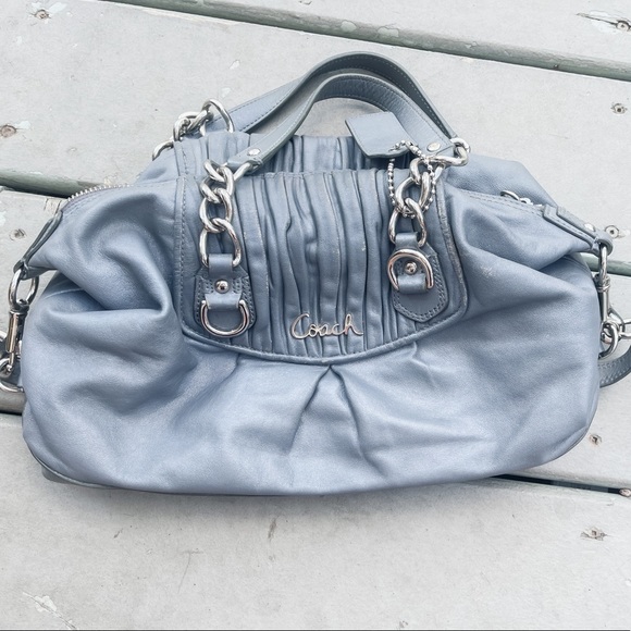 Authentic Gorgeous grey Coach handbag. - Picture 1 of 6